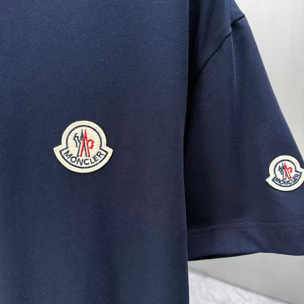 Moncler Classic Badge T-Shirt Navy