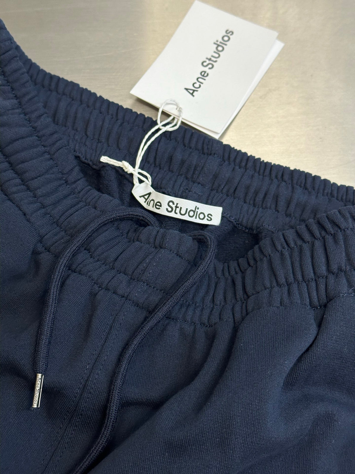 Acne Studios Script‑Detail Elastic Waist Wide‑Leg Sweatpants