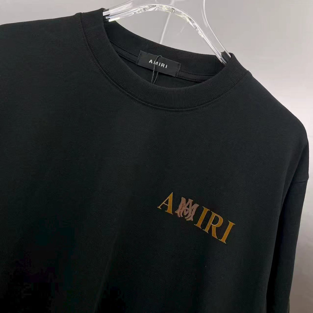 AMIRI Autumn‑Winter Runway Show Graphic Crew Neck Short‑Sleeve T‑Shirt