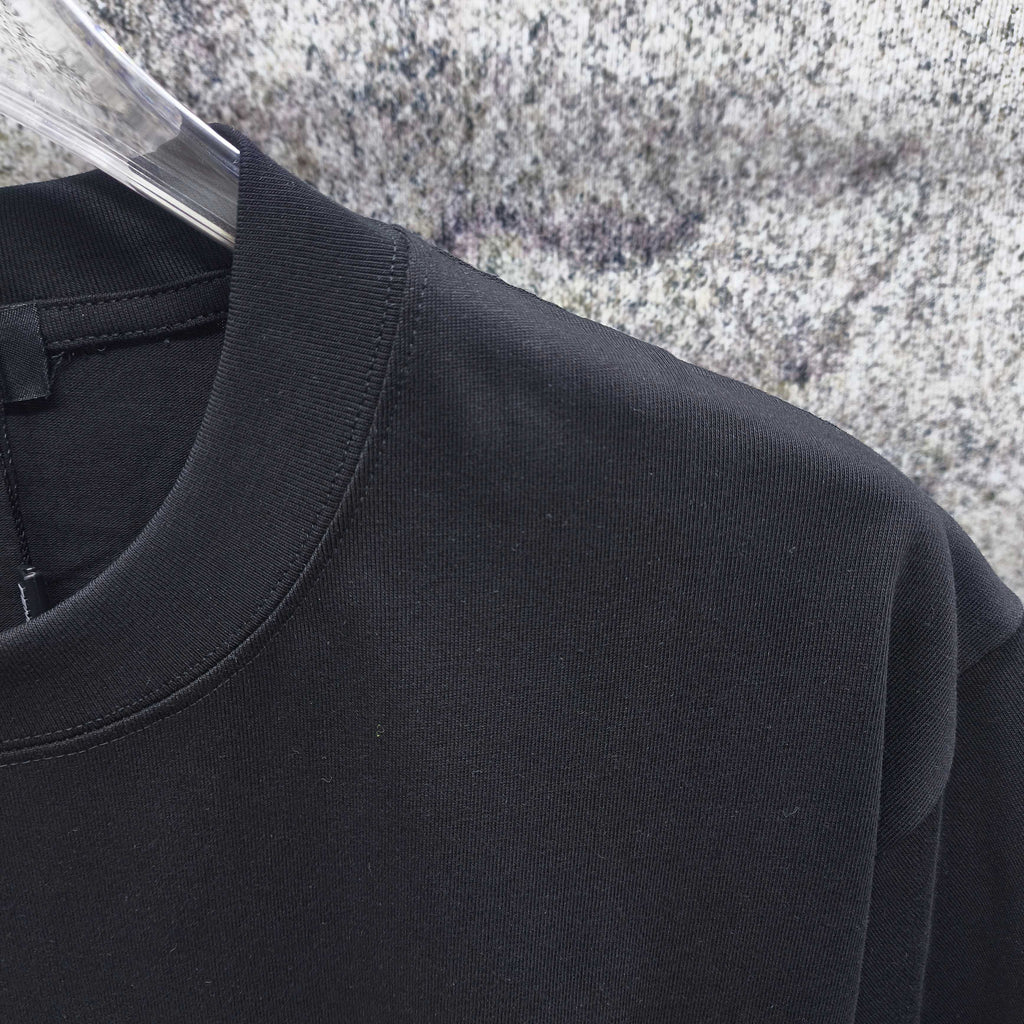 Men's Crew‑Neck Short‑Sleeve T‑Shirt, Front Letter Logo Print
