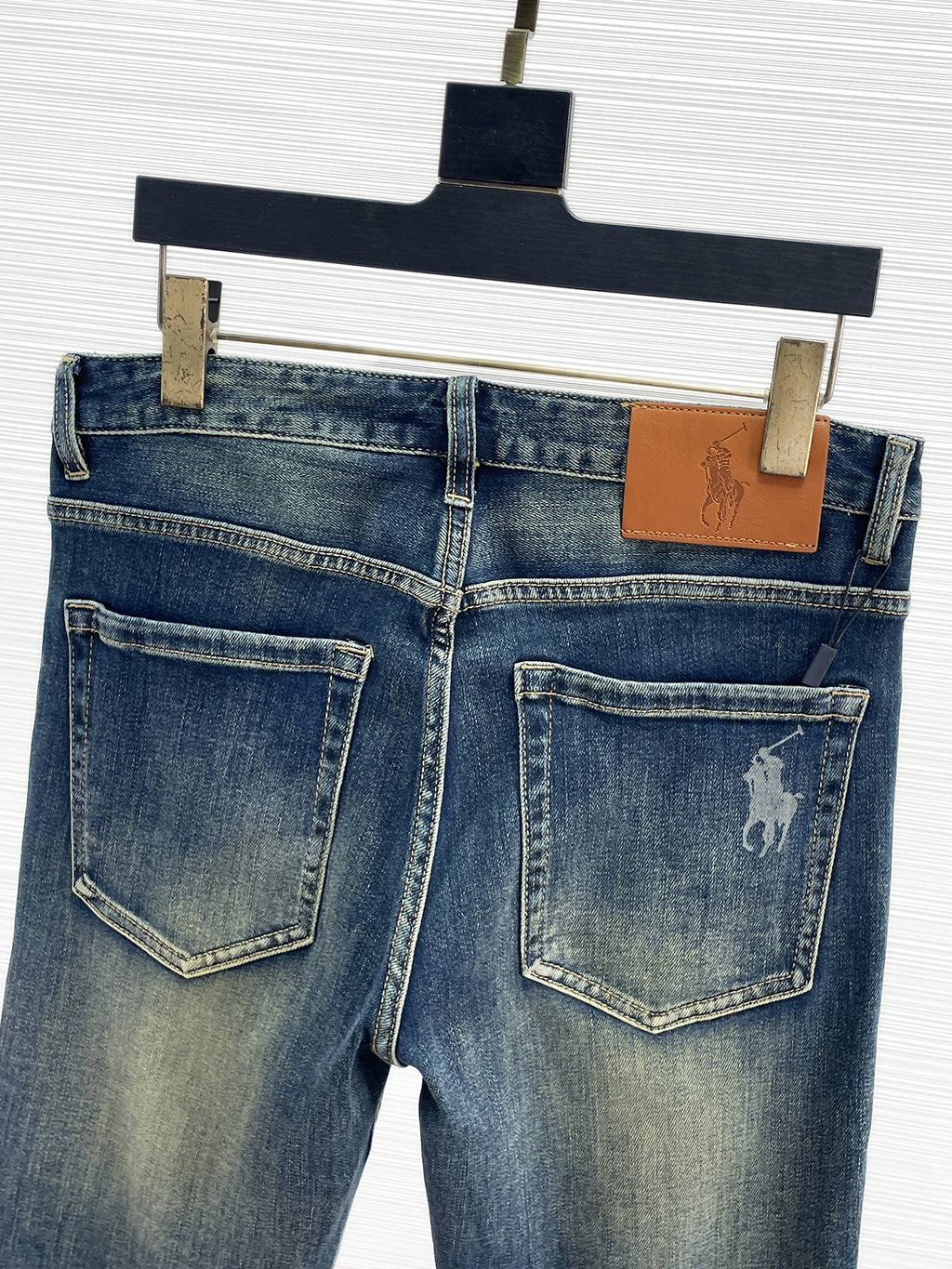 Ralph Lauren Men's Vintage Faded Slim‑Fit Denim Jeans