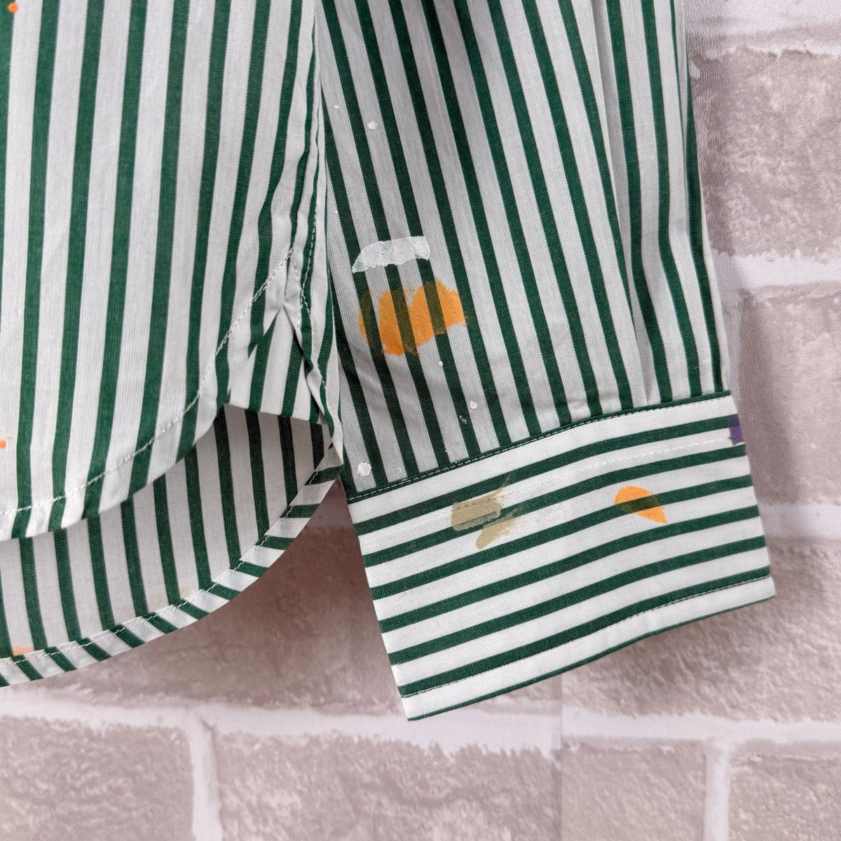 Ralph Lauren Men's Paint‑Splatter Striped Long‑Sleeve Button‑Down Shirt