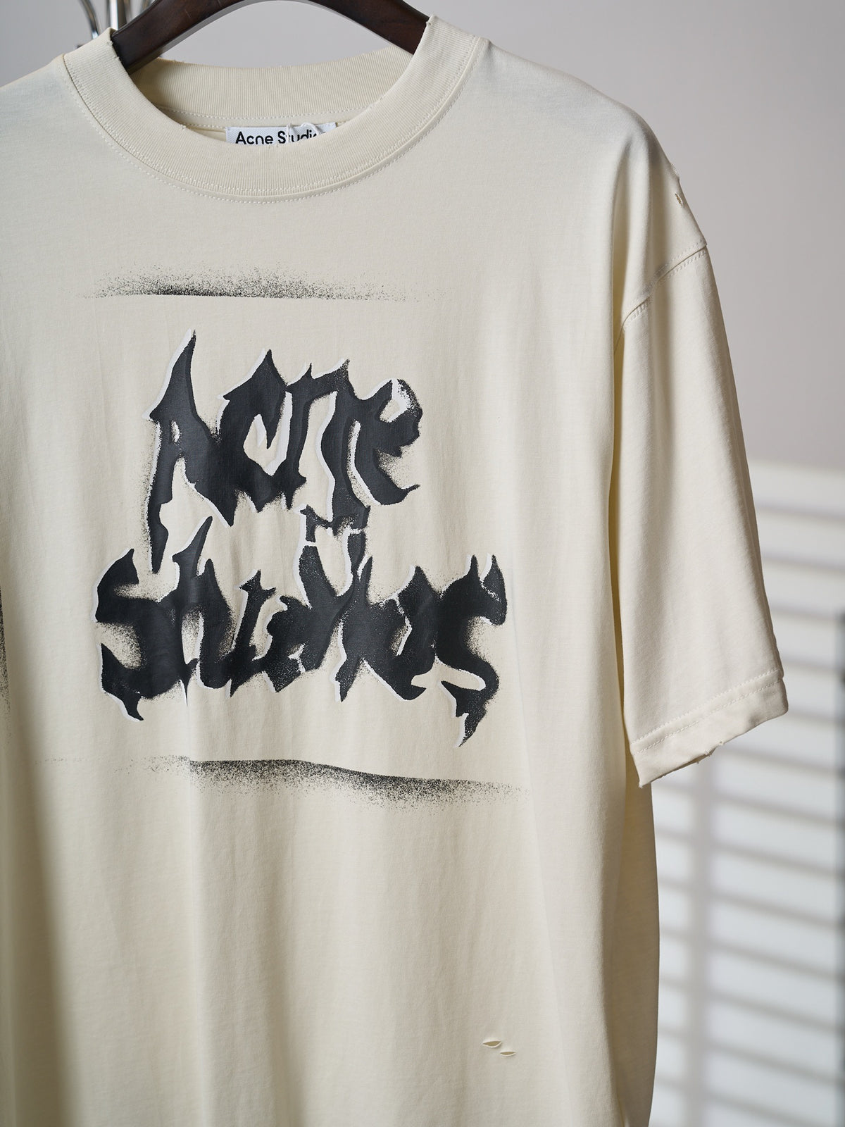 Acne Studios Unisex Graffiti Graphic Short‑Sleeve Crew‑Neck T‑Shirt