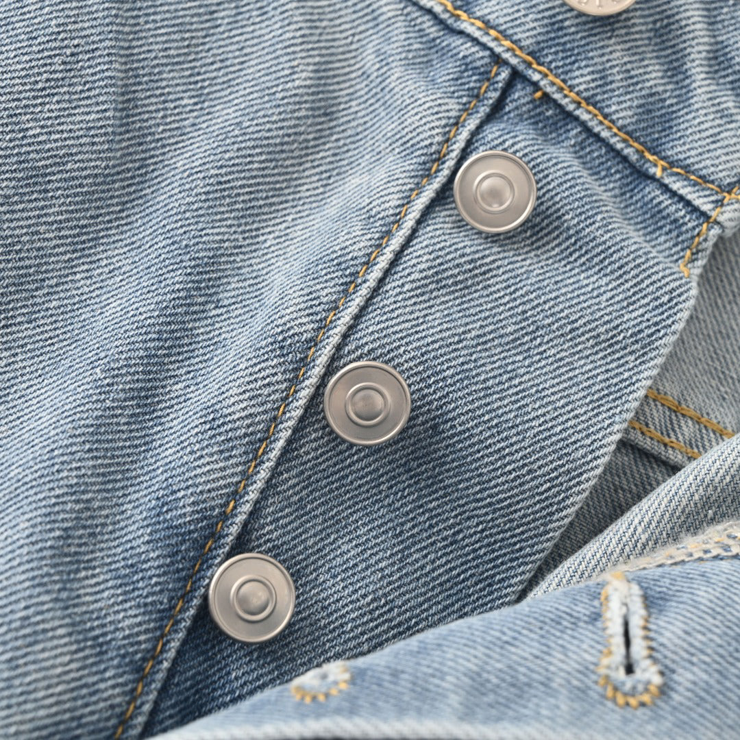 Acne Studios Multi‑Ripped Wide‑Leg Jeans