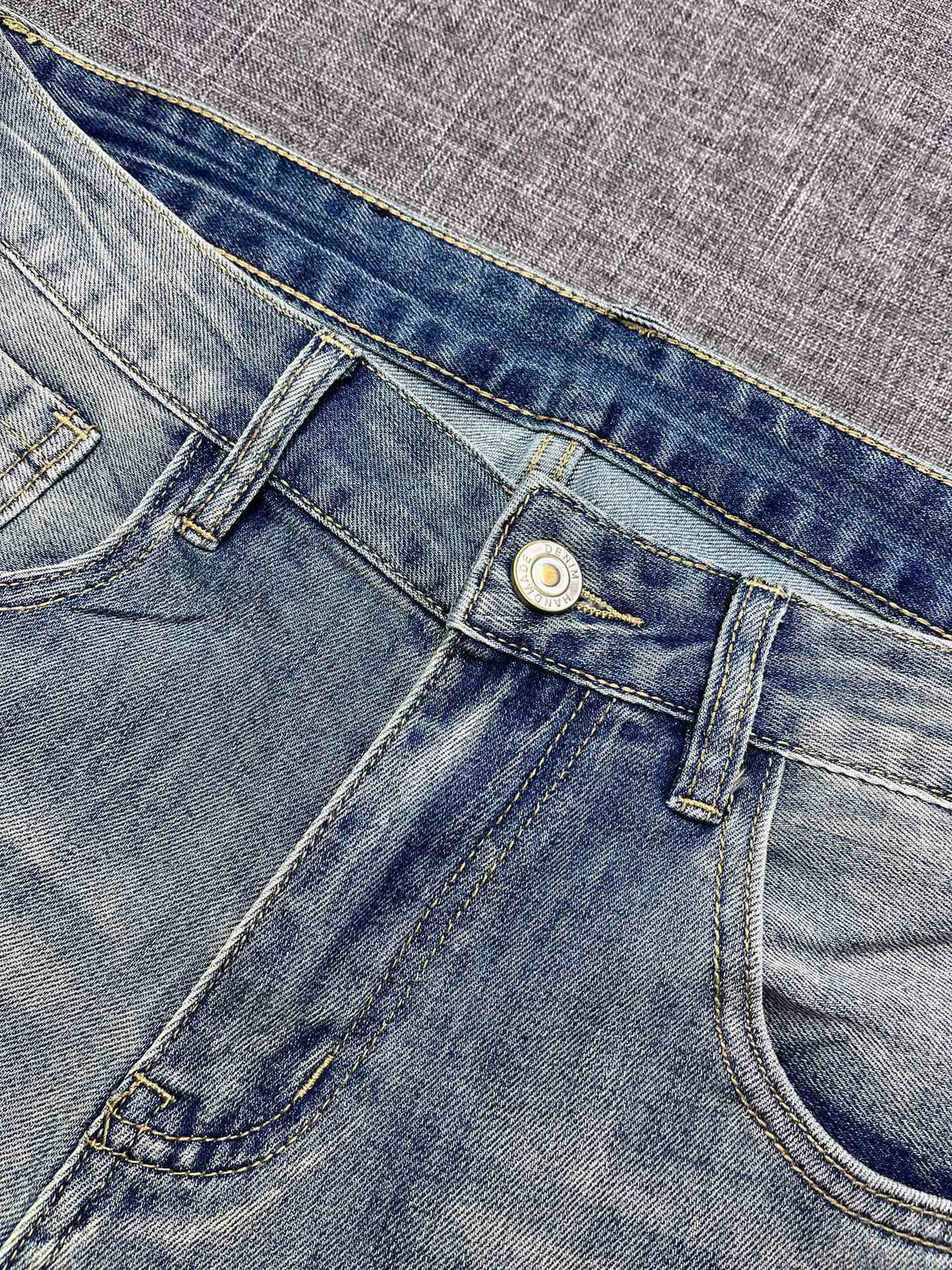 Ralph Lauren Men's Light Washed Wide‑Leg Denim Jeans