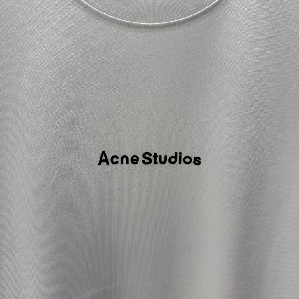 Acne Studios Centered Text‑Logo Crew‑Neck Short‑Sleeve T‑Shirt