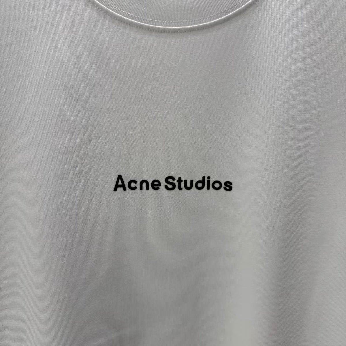 Acne Studios Centered Text‑Logo Crew‑Neck Short‑Sleeve T‑Shirt
