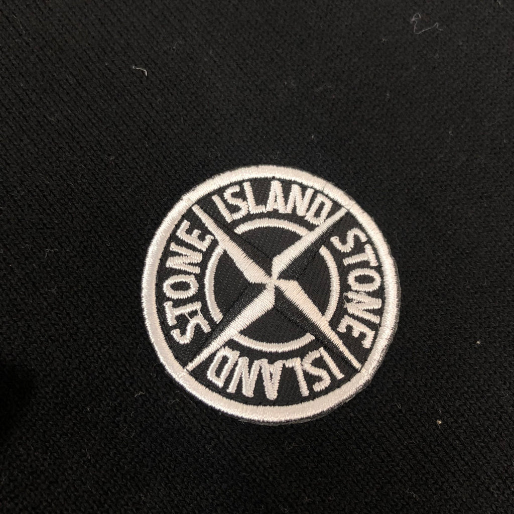 Stone Island Medium-Gauge Knit Crew Neck Pullover Sweater with Circular Monochrome Compass Badge