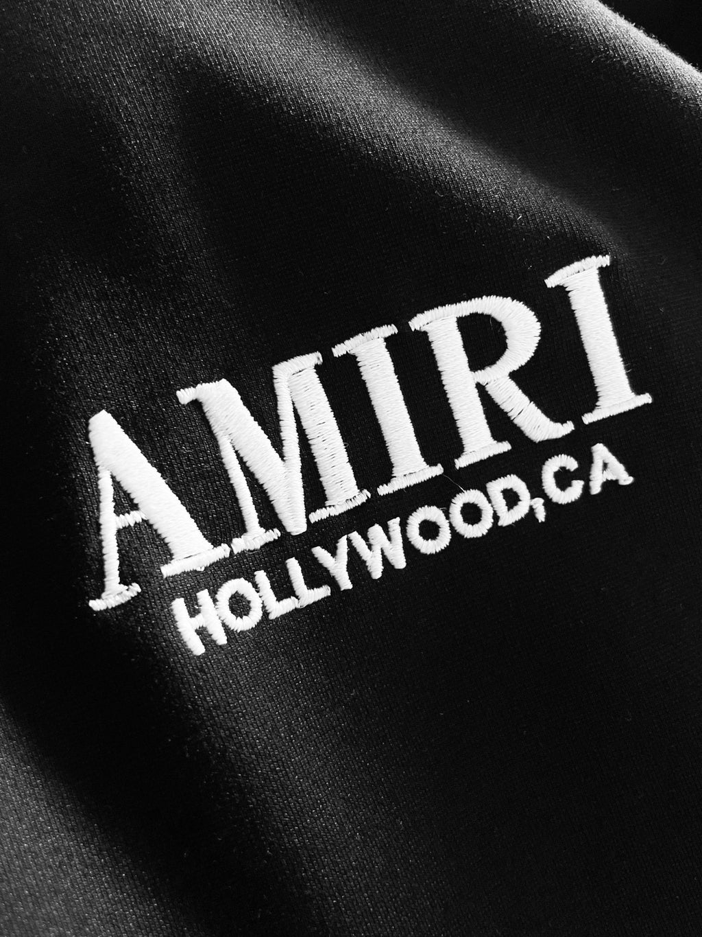 AMIRI Hollywood‑CA Embroidered Stripe Track Jacket & Straight‑Leg Track Pants Tracksuit Set