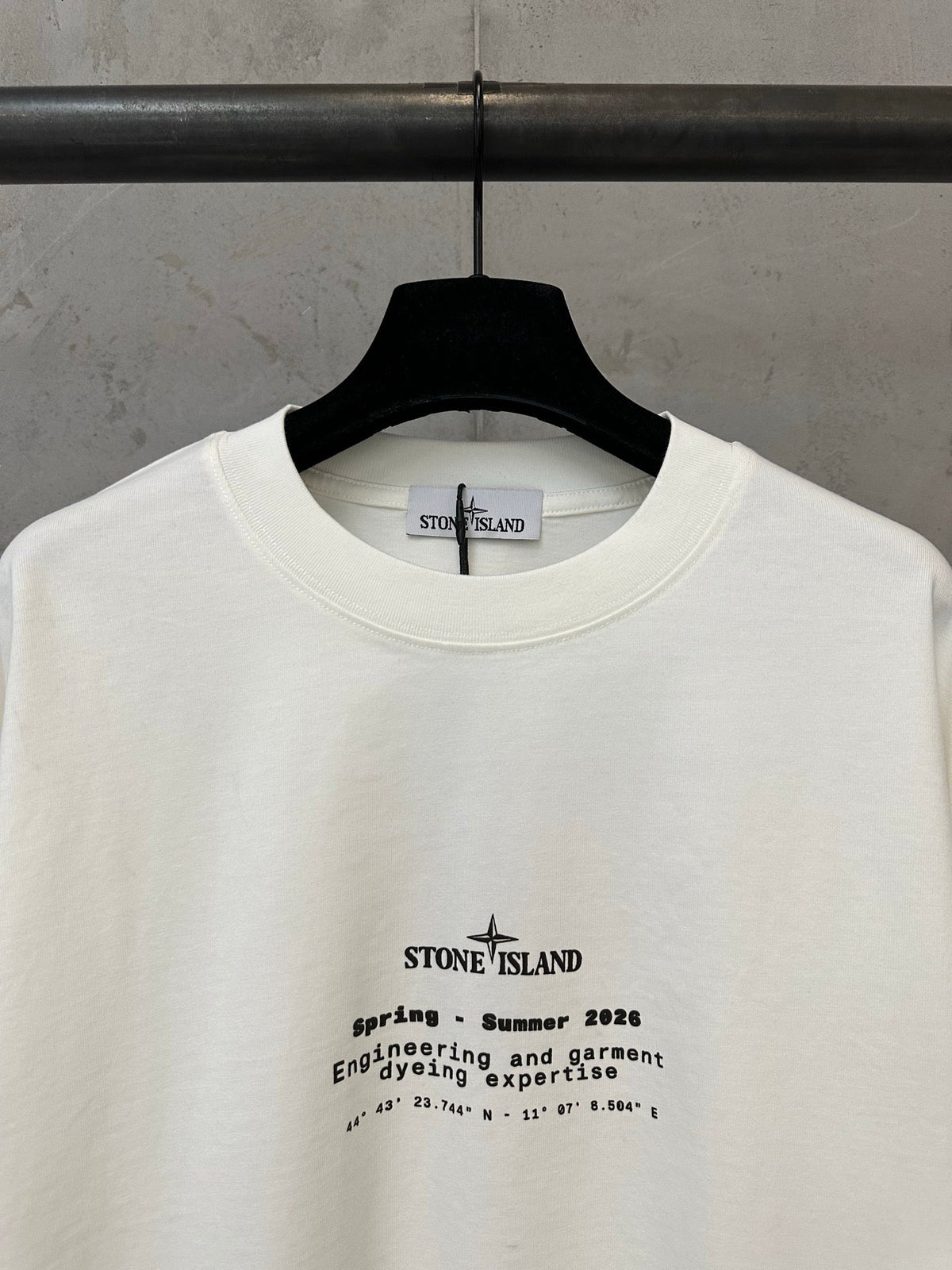 Stone Island Spring Summer 2026 Archive Text Print Long Sleeve Tee - 2 Colors