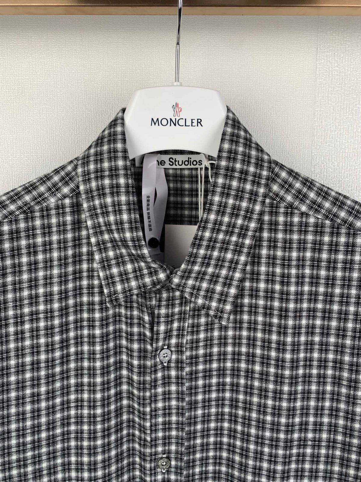 Acne Studios Oversized Long‑Sleeve Check Button‑Up Shirt