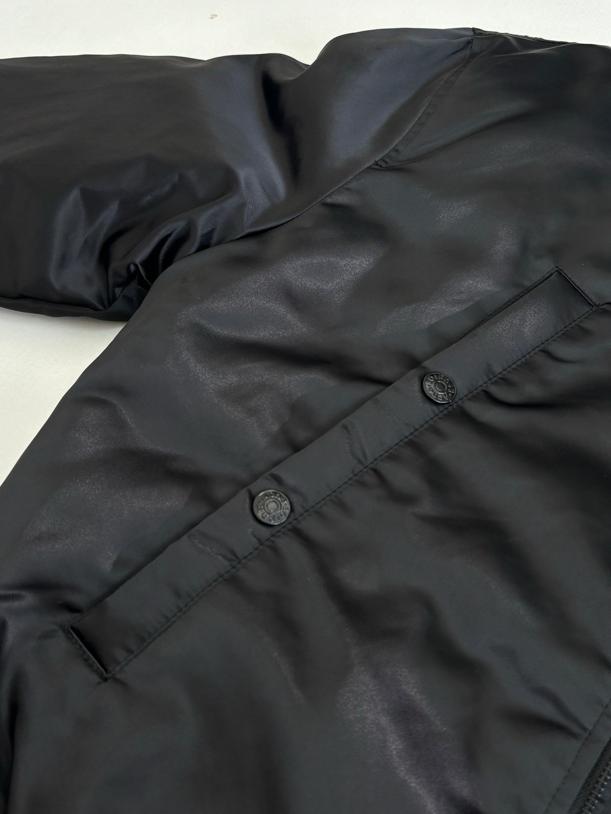 Acne Studios Ribbed Collar Zip‑Up Oversized Bomber Jacket