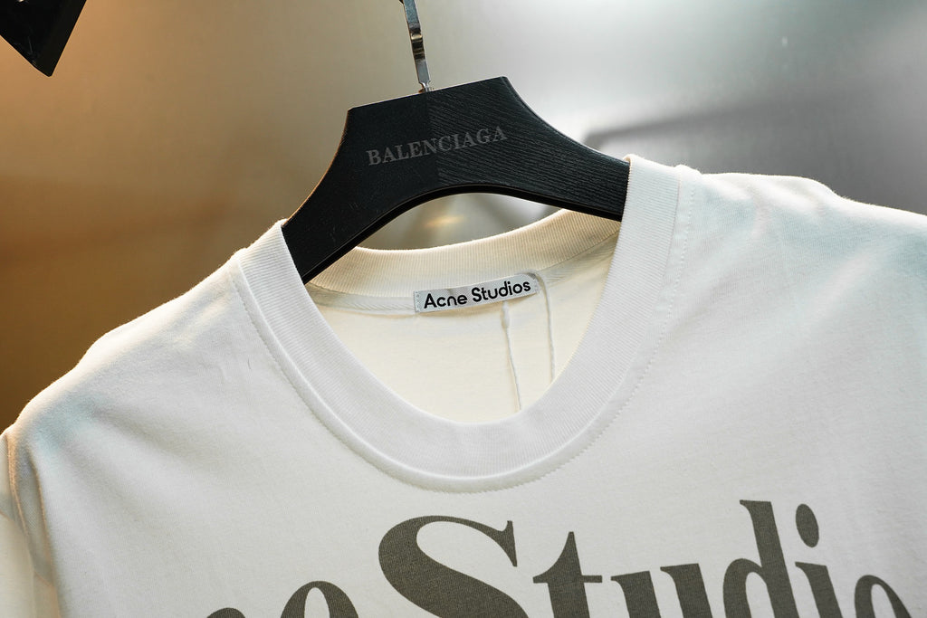 Acne Studios Est.1996 Large Logo Crew‑Neck Short‑Sleeve T‑Shirt