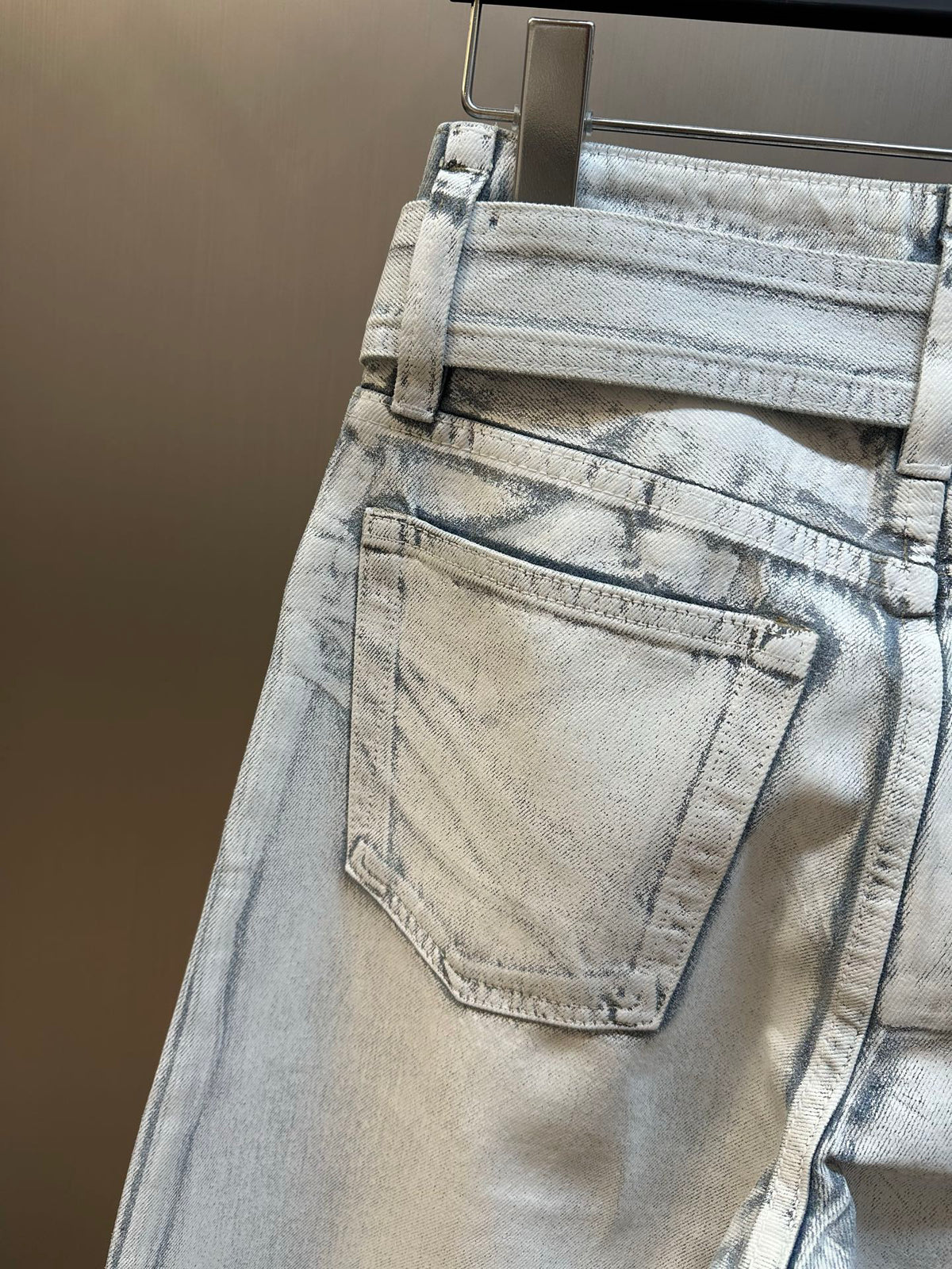 Acne Studios Belt‑Detail Wide‑Leg Denim Jeans