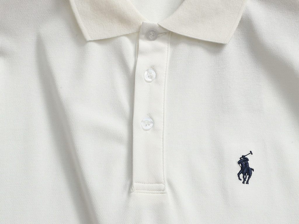 Ralph Lauren Men's White Short‑Sleeve Classic Polo Shirt With Embroidered Pony Logo
