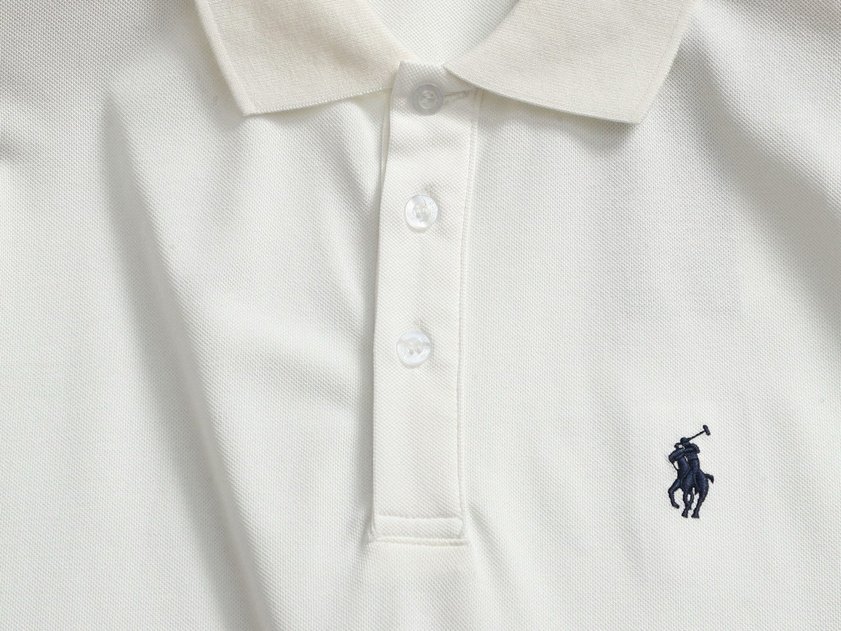 Ralph Lauren Men's White Short‑Sleeve Classic Polo Shirt With Embroidered Pony Logo