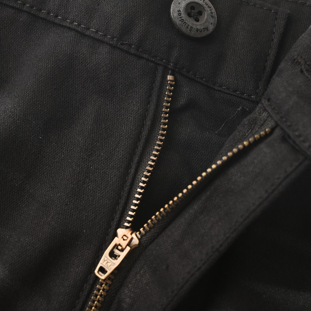 Acne Studios Patch‑Repair Distressed Wide‑Leg Jeans