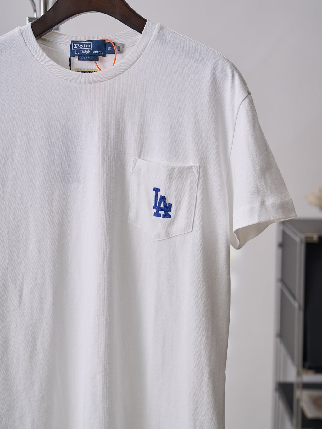 Ralph Lauren Men's LA‑Logo Pocket Crew‑Neck Short‑Sleeve T‑Shirt