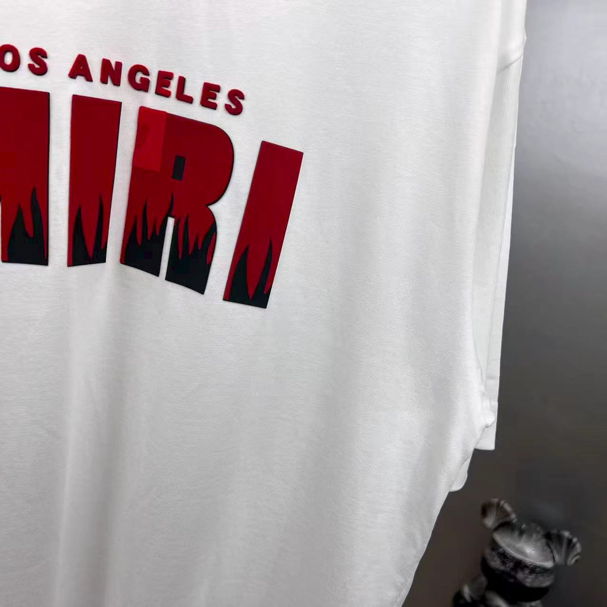 AMIRI Los Angeles Flame Logo Graphic Short‑Sleeve Tee