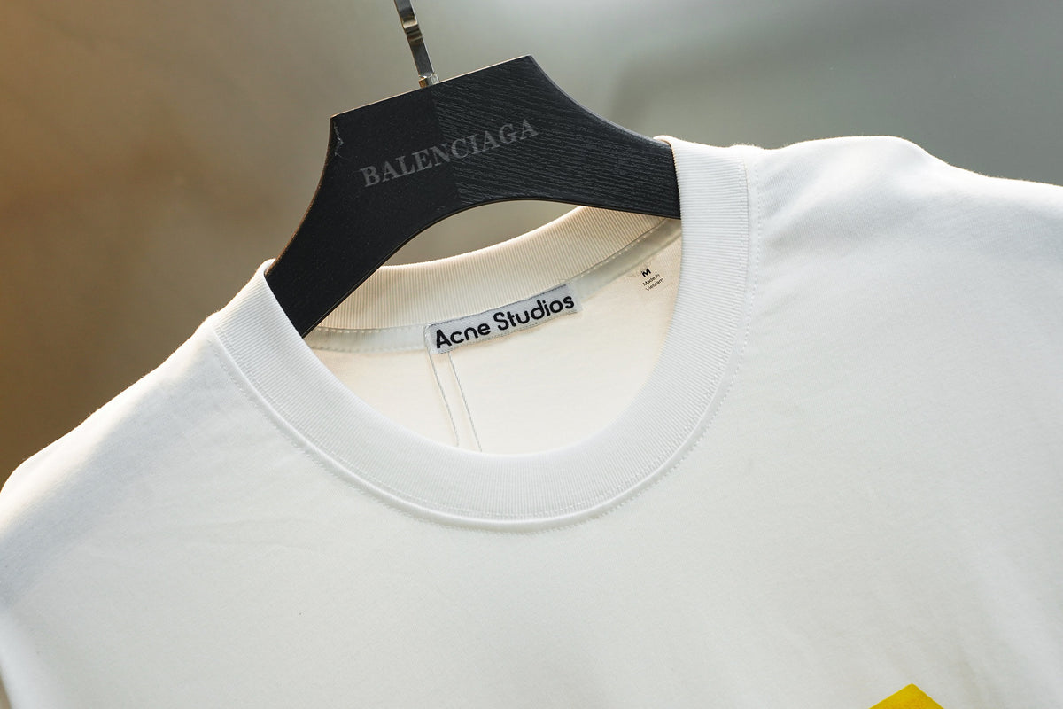 Acne Studios 1996 Sticker‑Print Crew‑Neck Short‑Sleeve T‑Shirt
