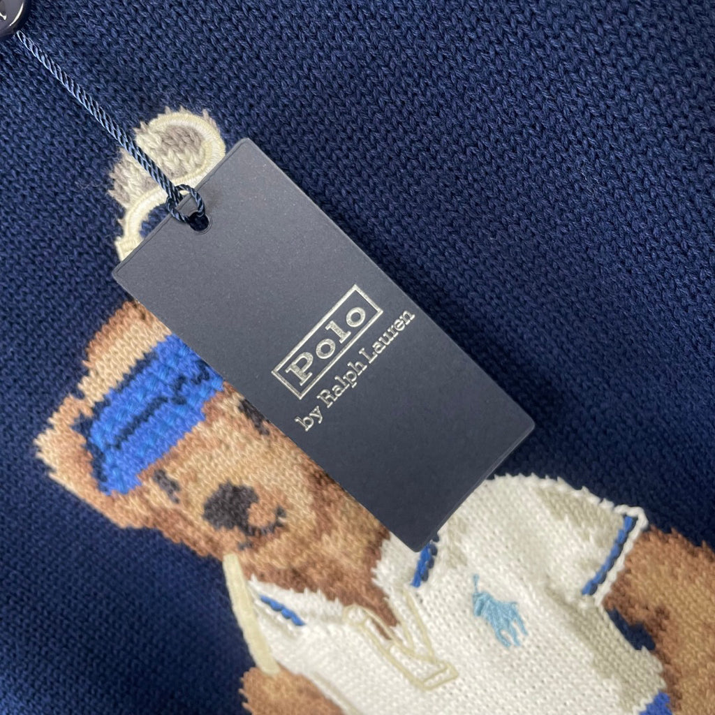 Ralph Lauren Men's Golf Polo Bear Crew‑Neck Knit Sweater