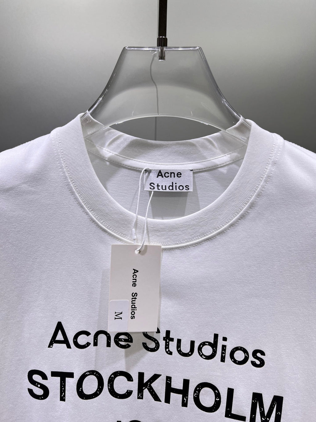 Acne Studios Stockholm 1996 Front Print Crew‑Neck Short‑Sleeve T‑Shirt