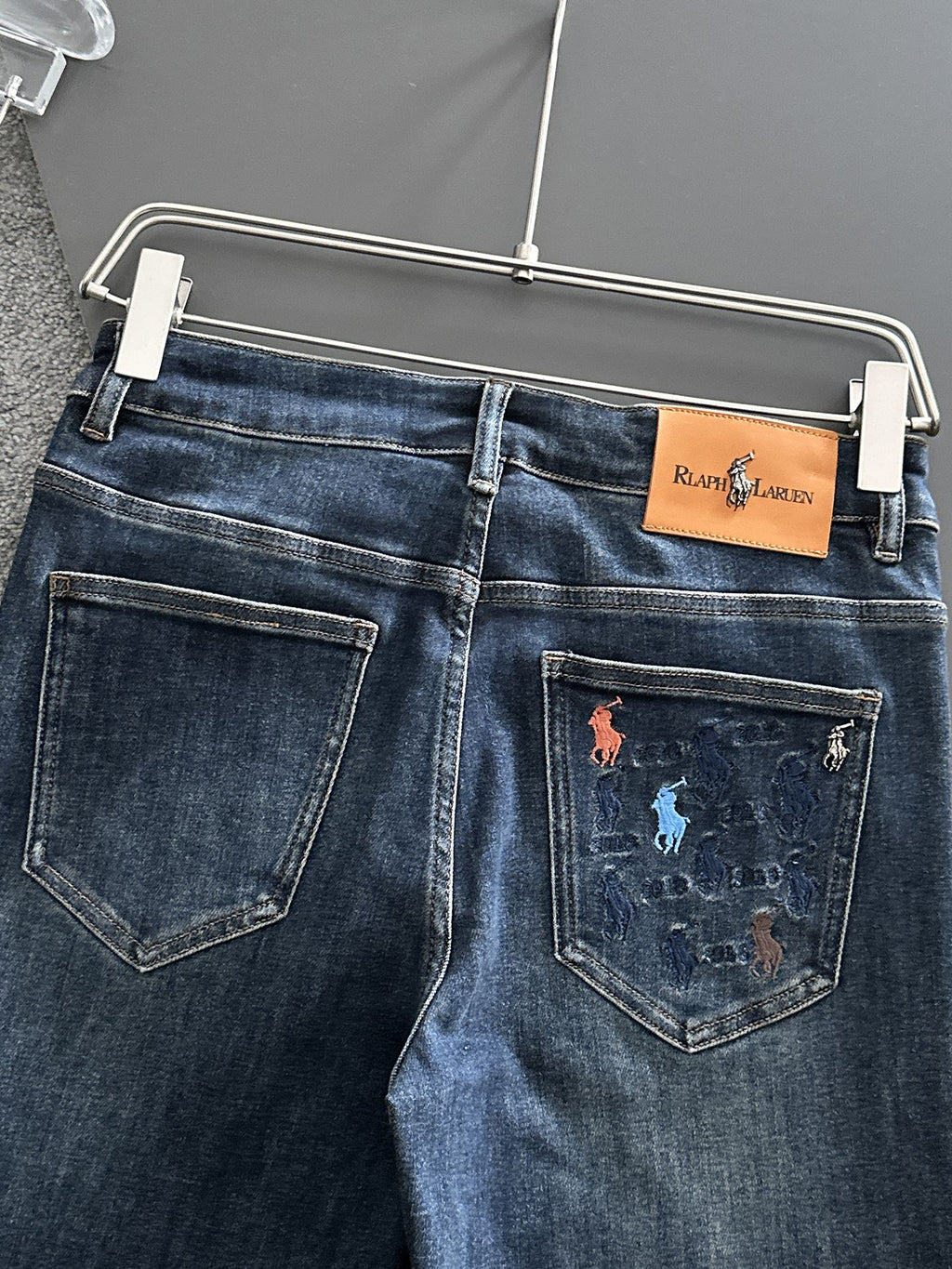 Ralph Lauren Men's Dark Wash Straight‑Leg Denim Jeans