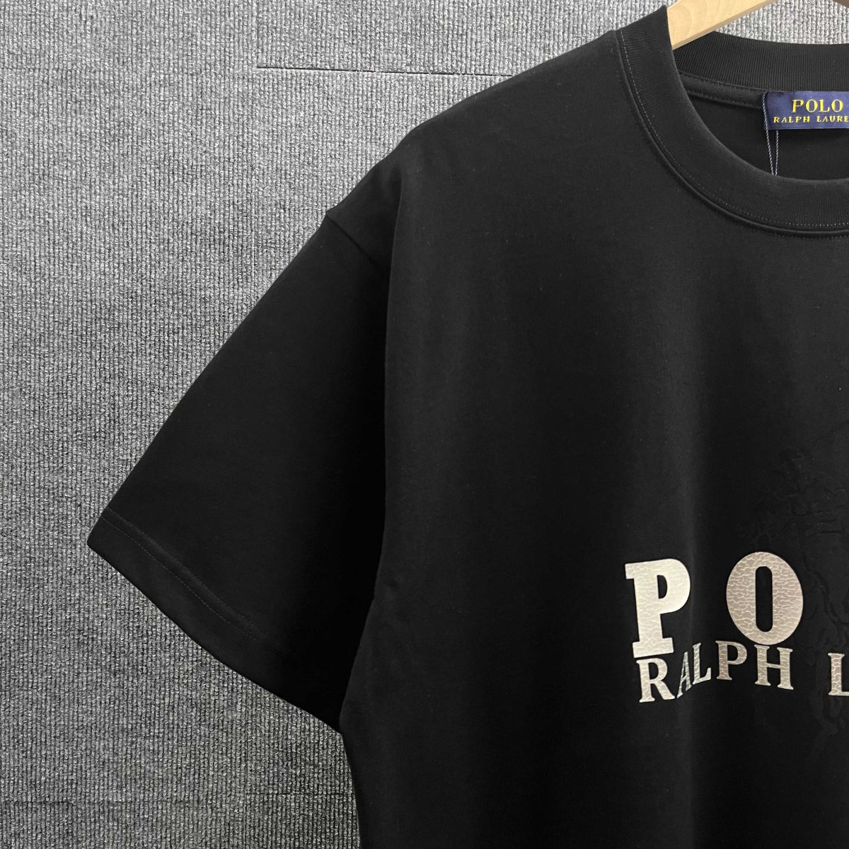 Ralph Lauren Men's Oversized Crew‑Neck Short‑Sleeve T‑Shirt With POLO Letter Logo Print