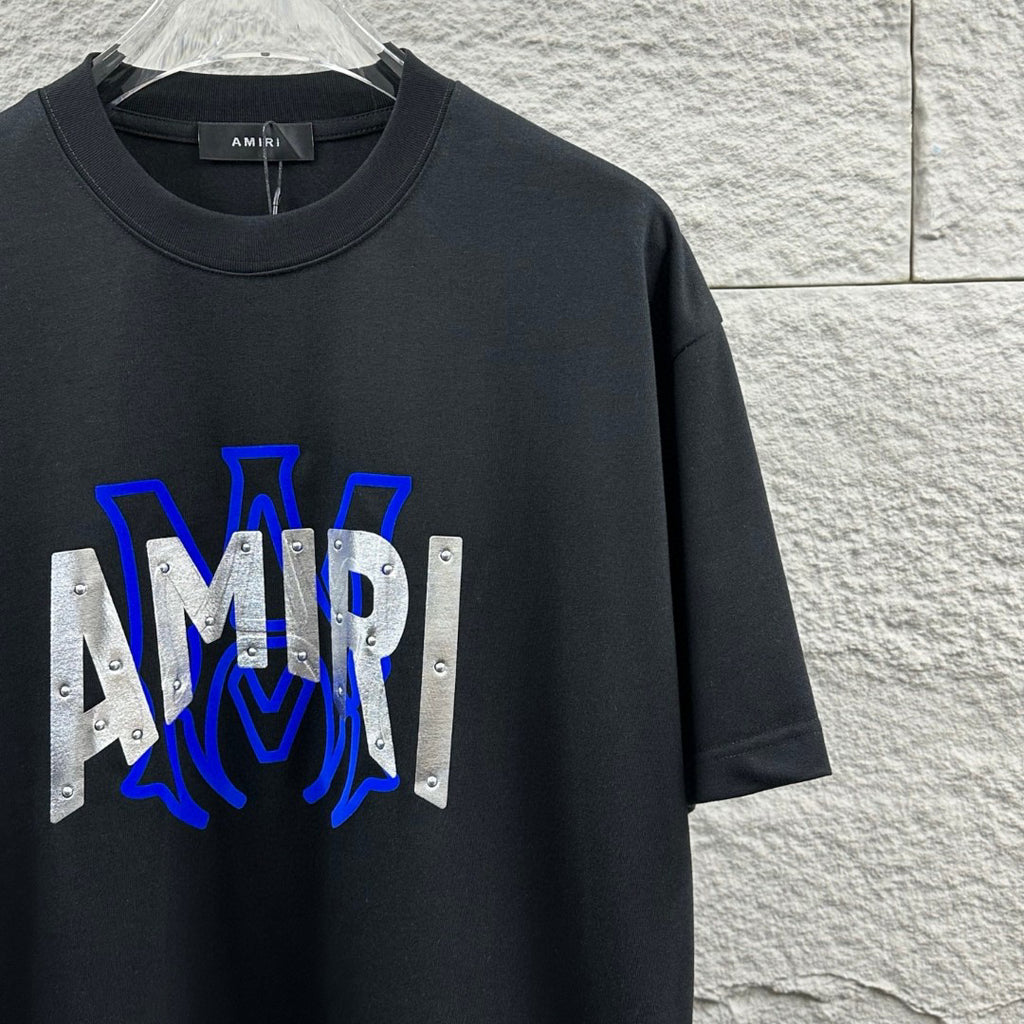 AMIRI Embellished Layered Logo Crew-Neck Short-Sleeve T-Shirt