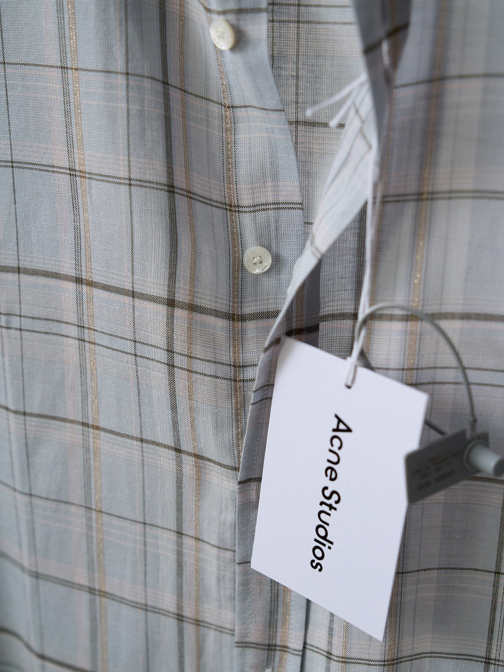 Acne Studios Plaid Oversized Long‑Sleeve Button‑Down Shirt
