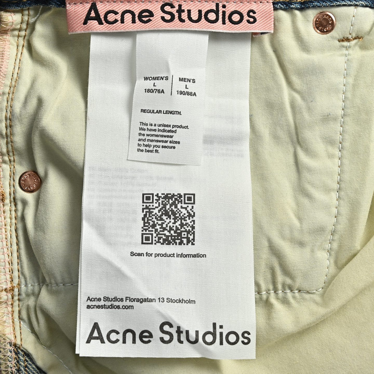 Acne Studios Distressed Wide‑Leg Jeans