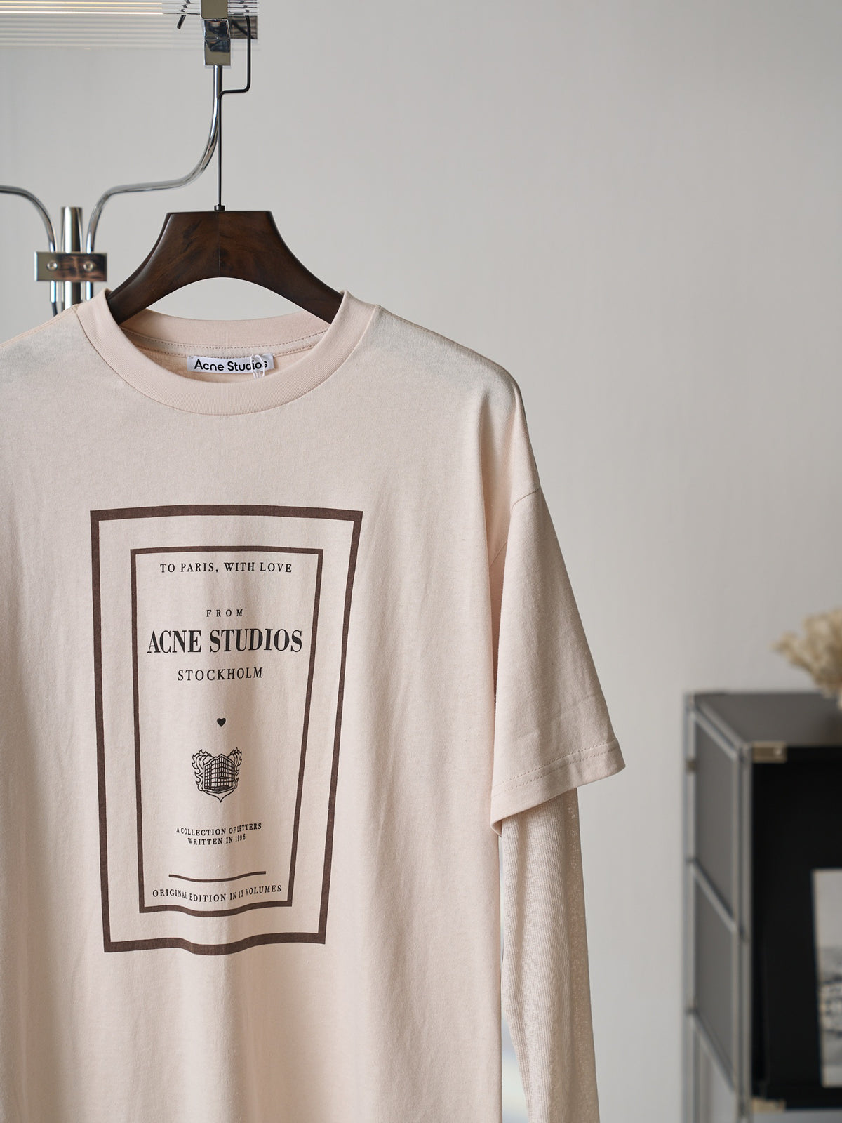Acne Studios Layered‑Sleeve Frame‑Print T‑Shirt