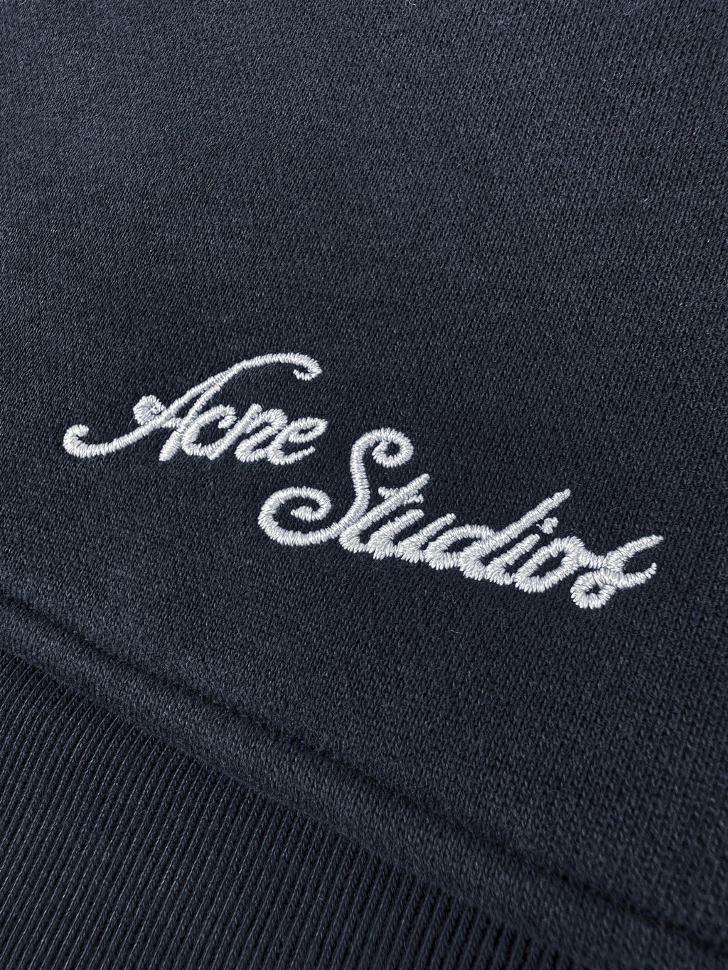 Acne Studios Full‑Zip Stand Collar Script Sweat Jacket