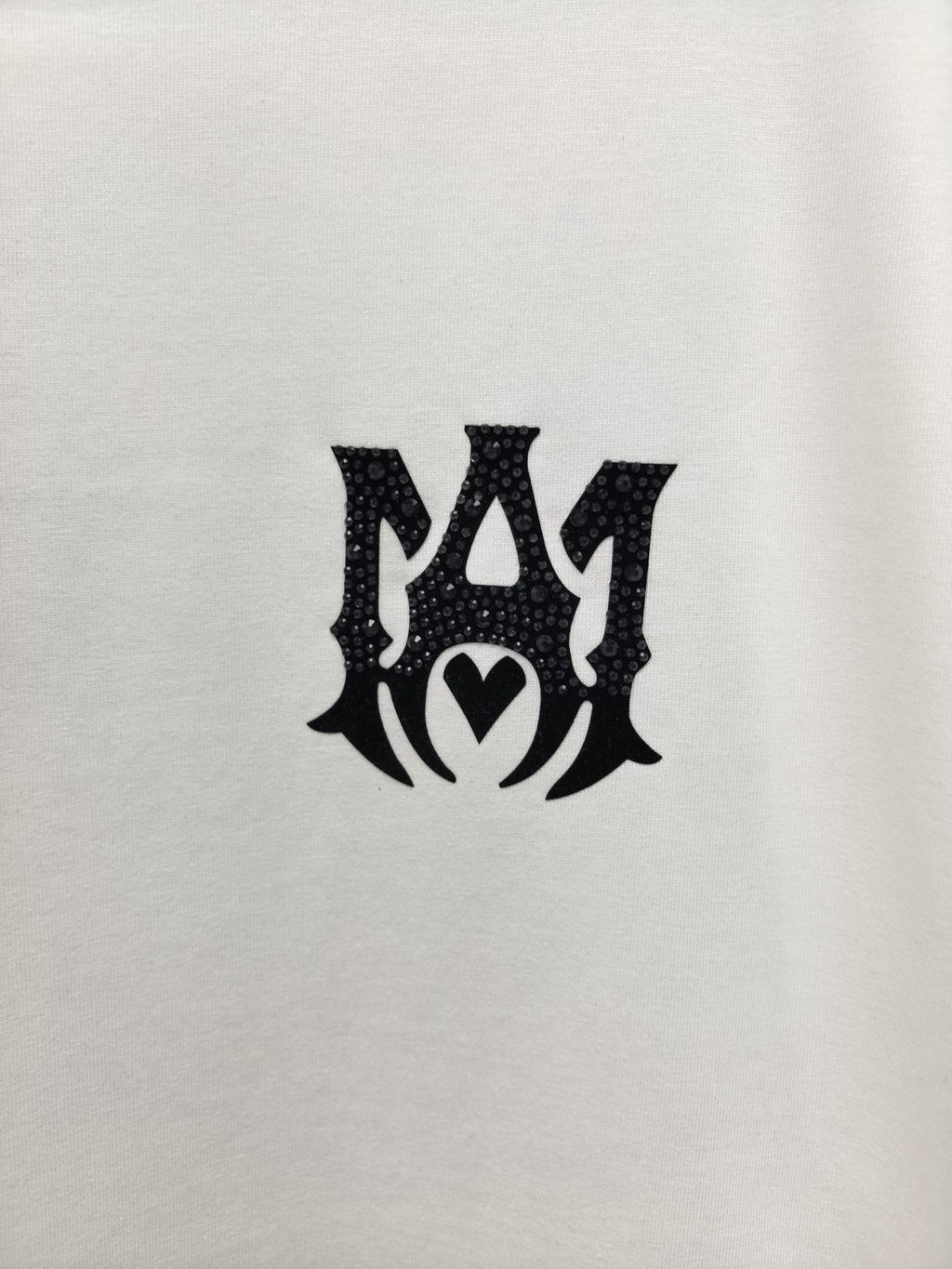 AMIRI Gothic Monogram Chest Graphic Crew Neck Short‑Sleeve T‑Shirt