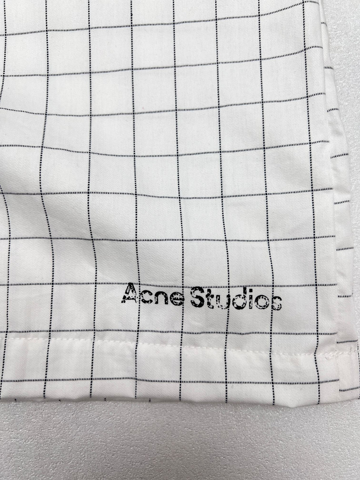 Acne Studios Grid‑Pattern Drawstring Casual Shorts