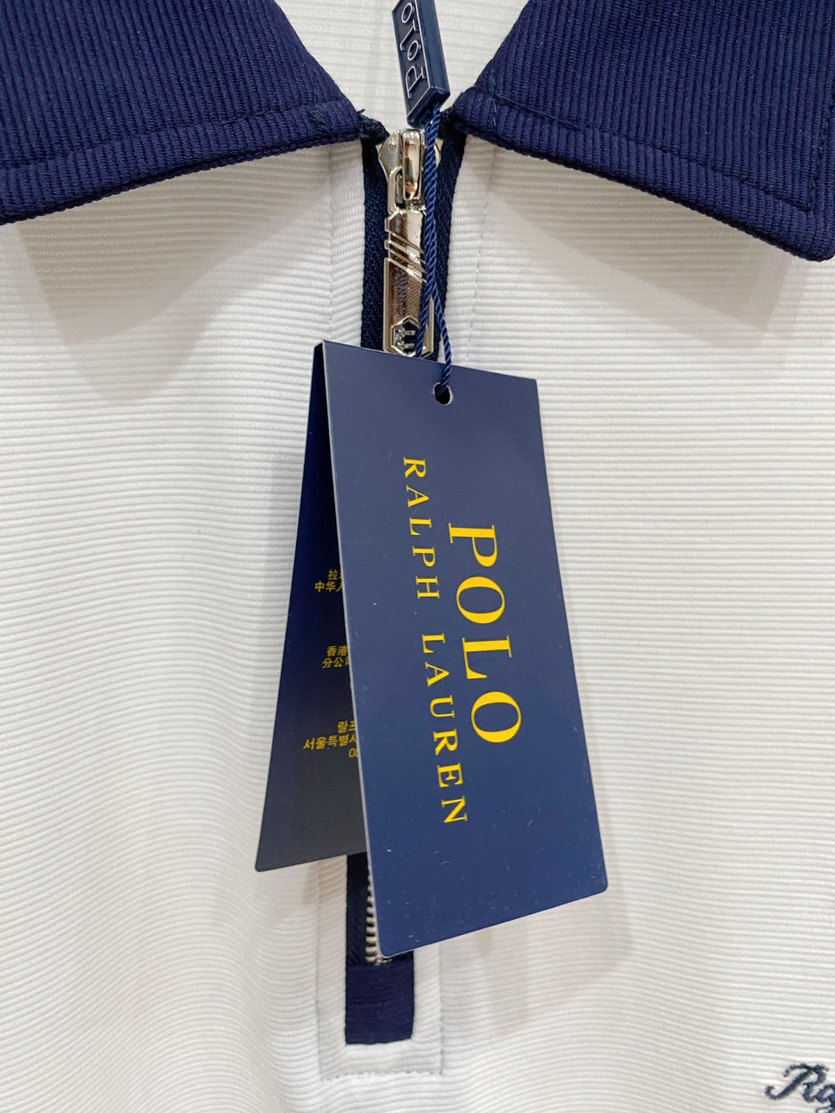 Polo Ralph Lauren Men’s Color‑Block Collar Half‑Zip Short‑Sleeve Polo Shirt