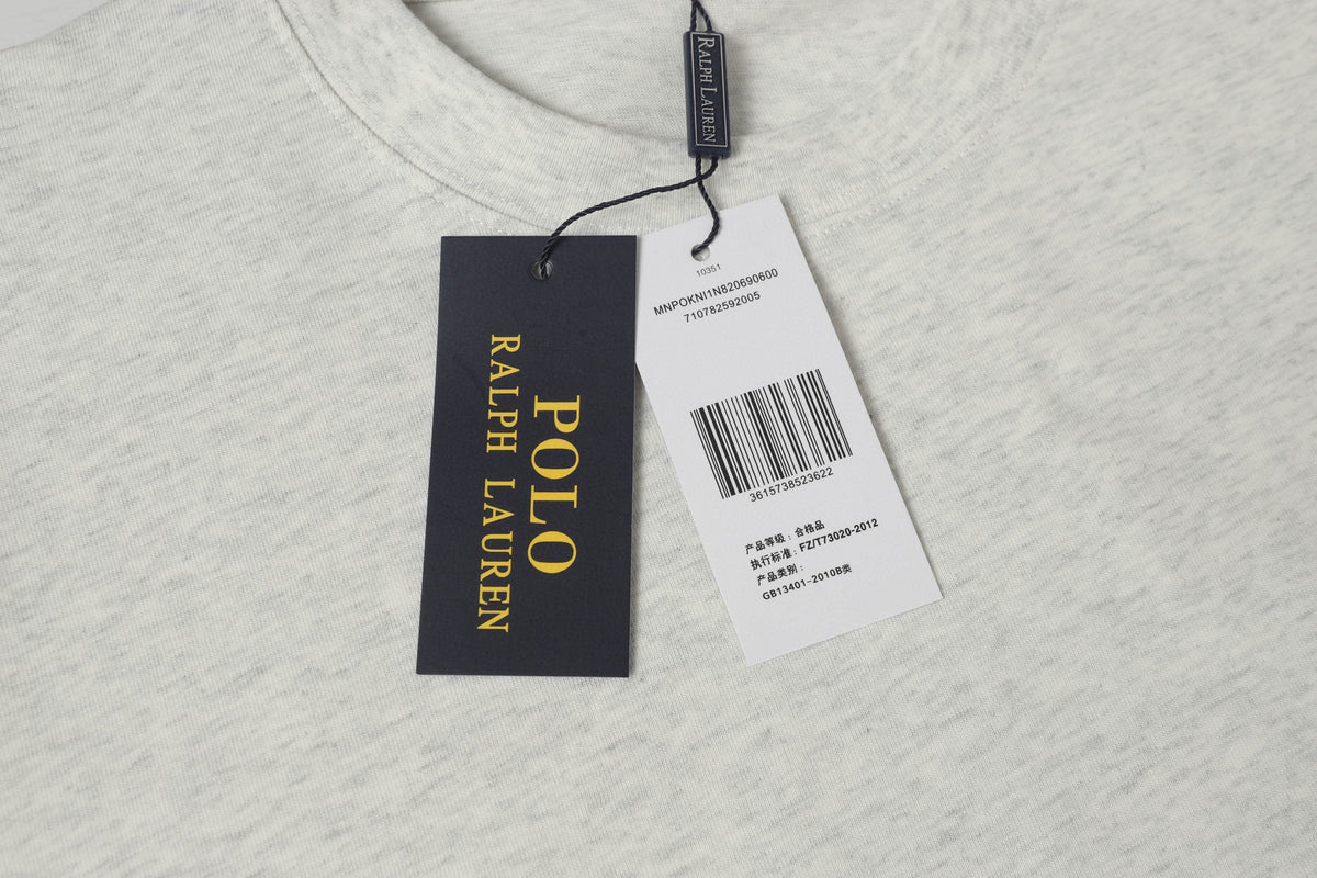 Ralph Lauren Men's Heather Crew‑Neck Short‑Sleeve Pony Logo T‑Shirt