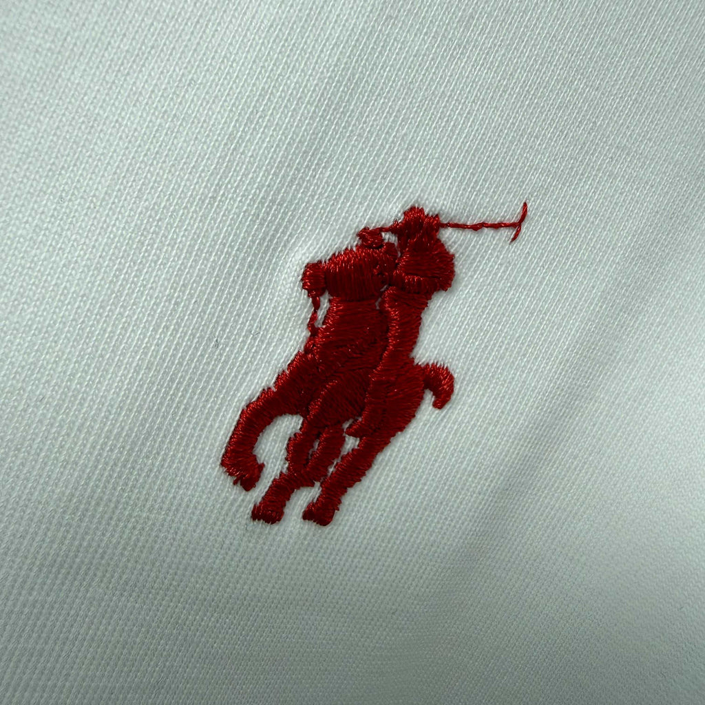 Men's Crew Neck Short‑Sleeve T‑Shirt Minimalist Small Horse Embroidery Casual Top
