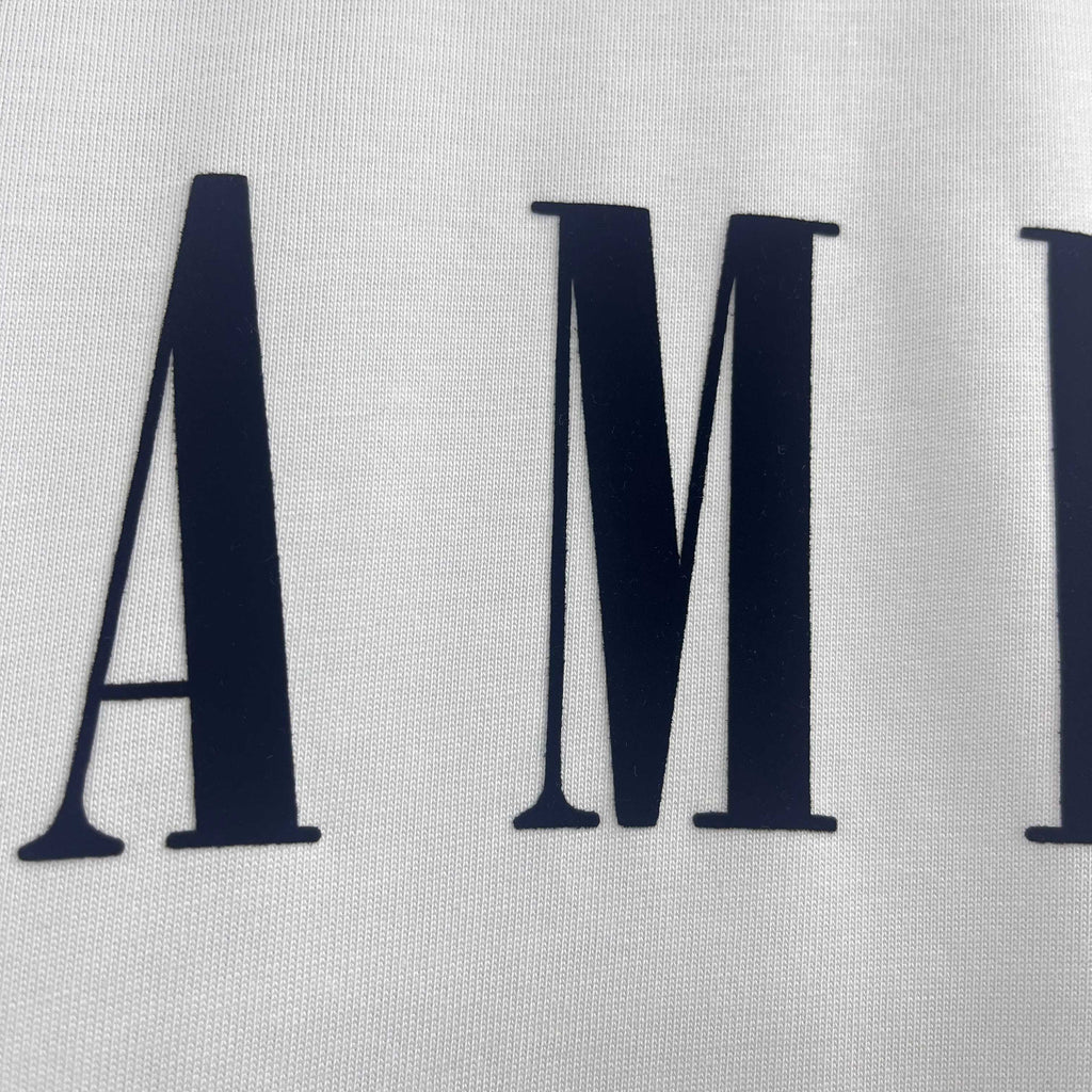 AMIRI Serif Core Logo Graphic Short‑Sleeve Tee