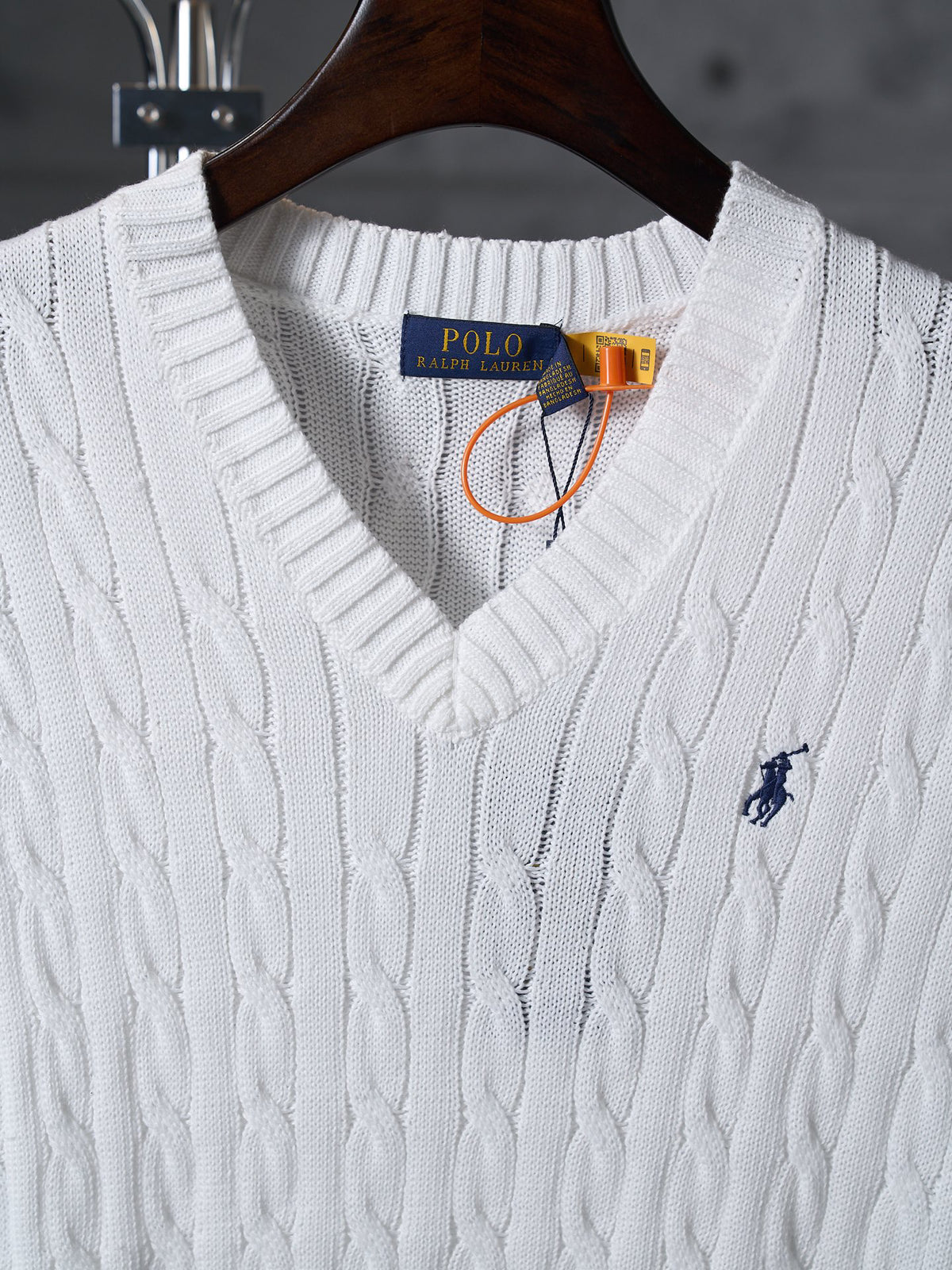 Ralph Lauren Men's Cable‑Knit V‑Neck Sweater Vest