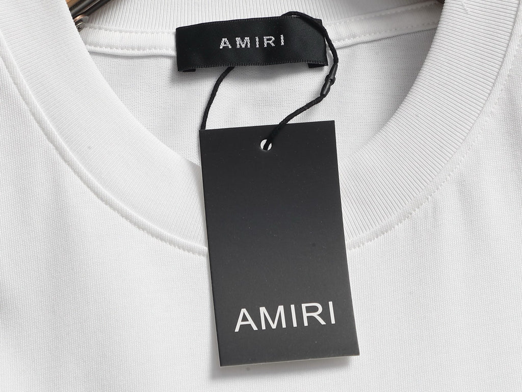 AMIRI Studded Heart Graphic Crew Neck Short‑Sleeve T‑Shirt