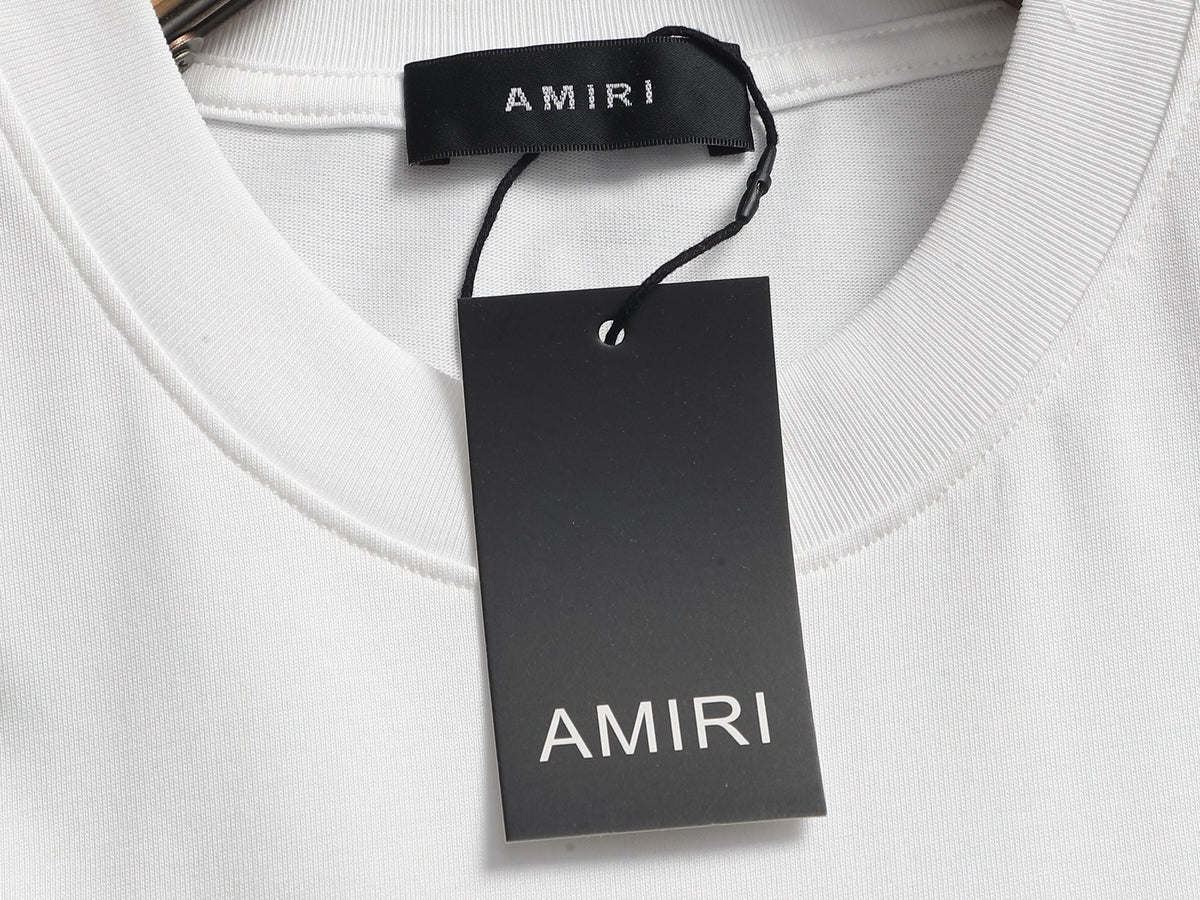 AMIRI Studded Heart Graphic Crew Neck Short‑Sleeve T‑Shirt