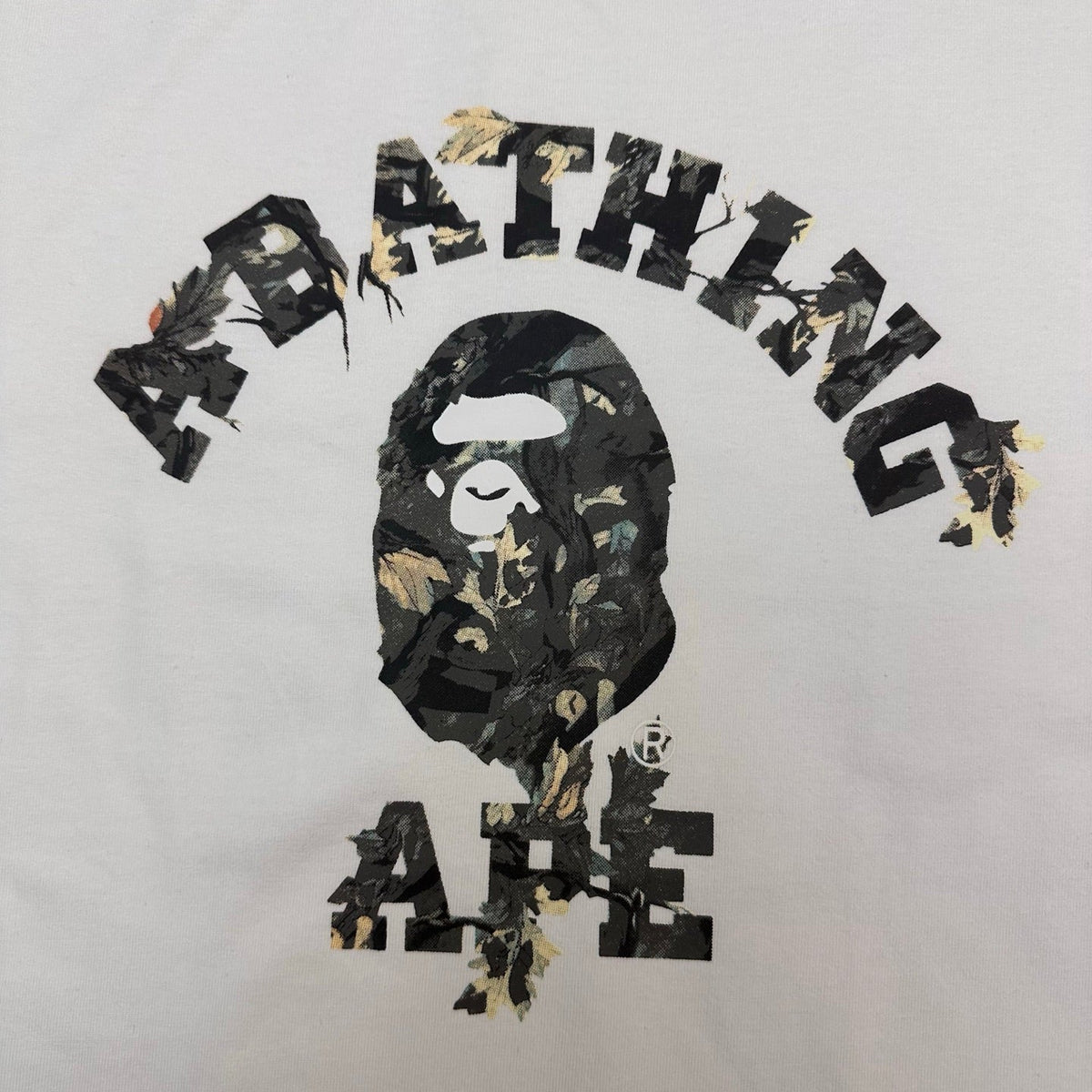BAPE Tree Edge Camo College Ape Head Heavyweight Oversized Unisex T-Shirt
