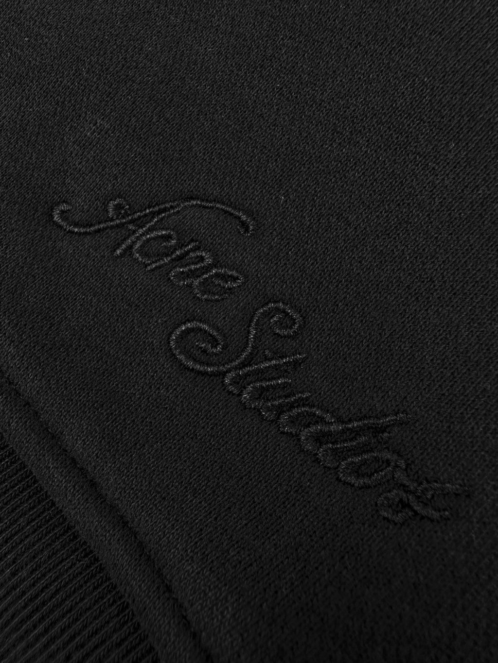Acne Studios Full‑Zip Stand Collar Tone‑on‑Tone Script Sweat Jacket