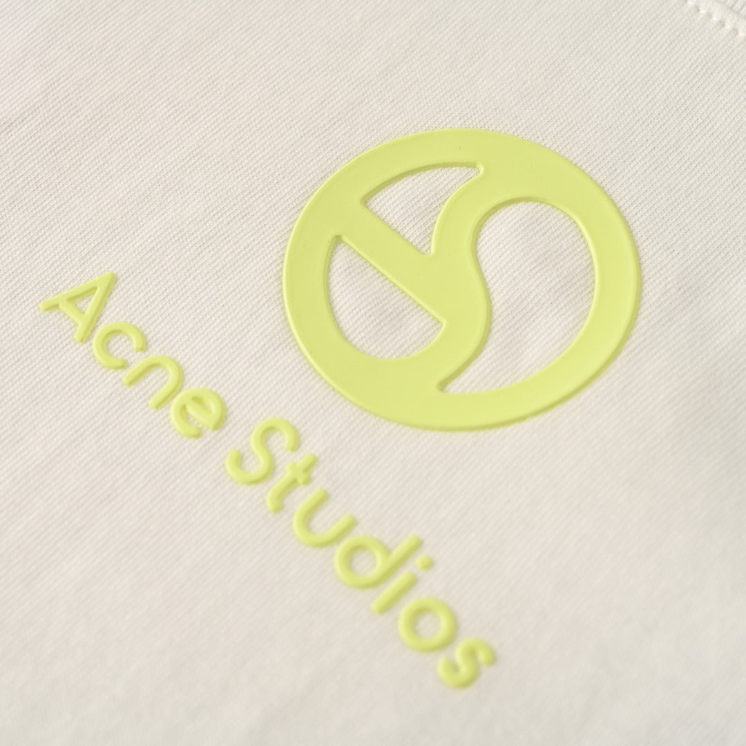 Acne Studios Raised Circular‑Symbol Oversized Crew‑Neck T‑Shirt