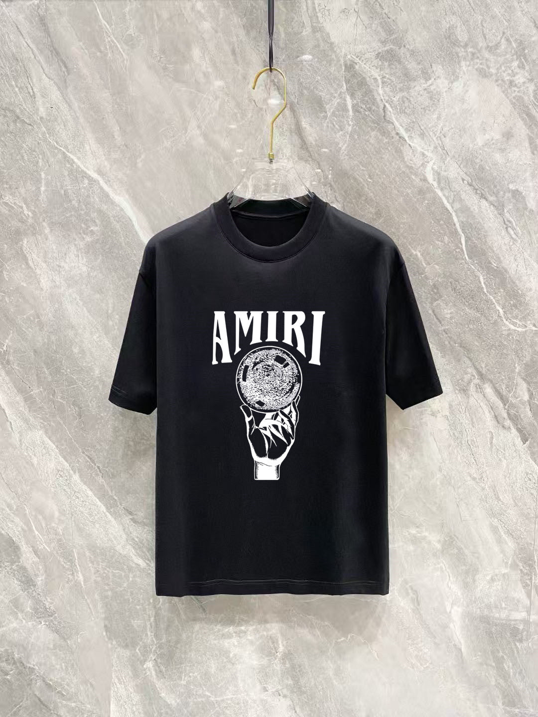 AMIRI Crystal Ball Hand Graphic Short‑Sleeve Tee