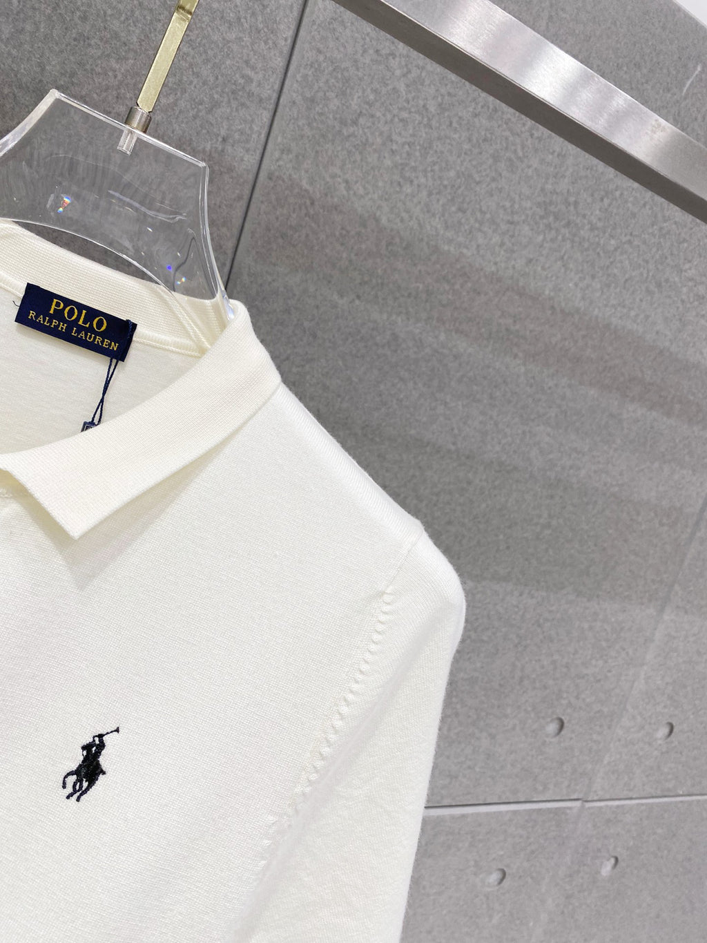 Ralph Lauren Men's Knit Short‑Sleeve Polo Shirt With Black Pony Logo
