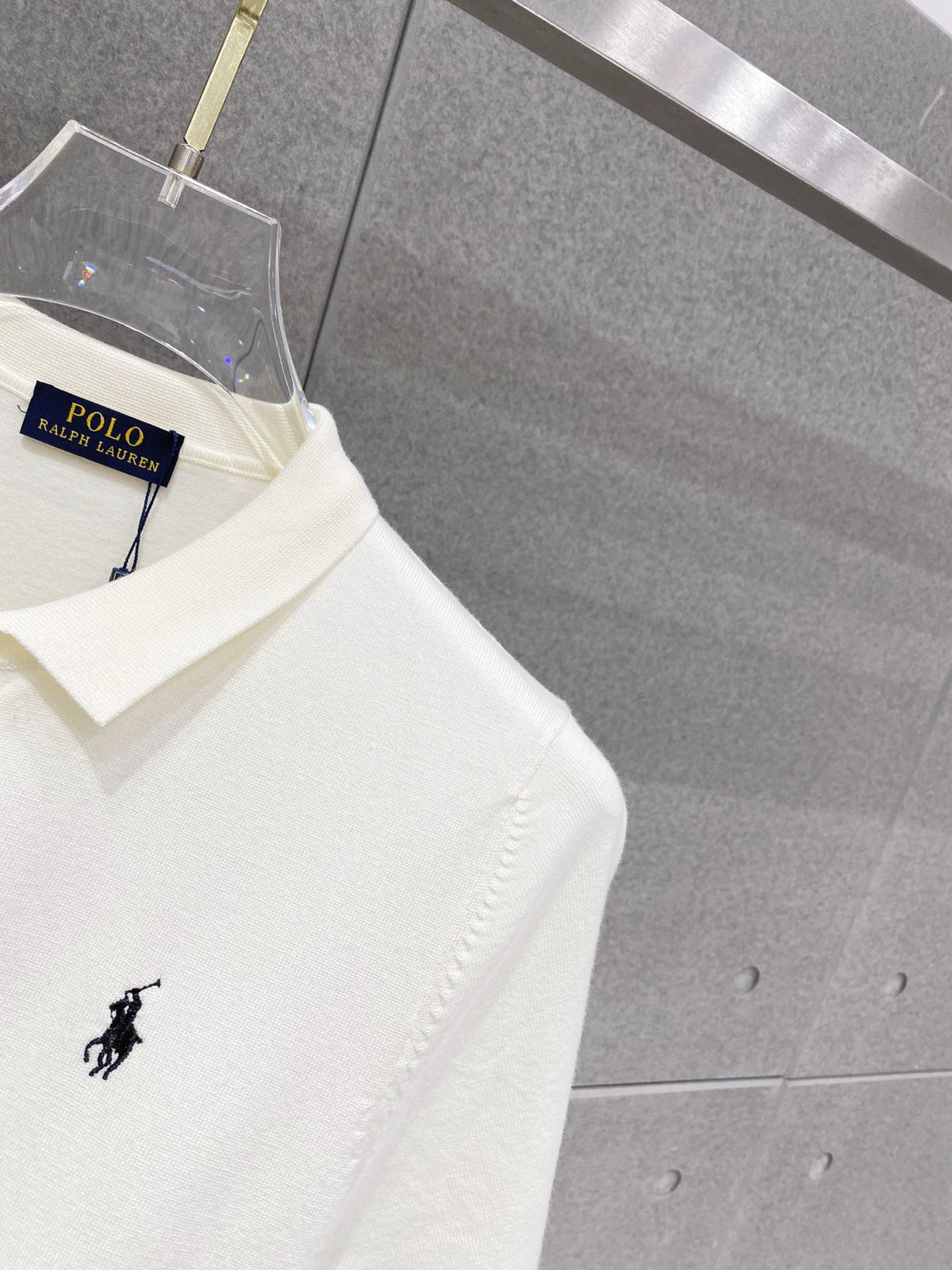 Ralph Lauren Men's Knit Short‑Sleeve Polo Shirt With Black Pony Logo
