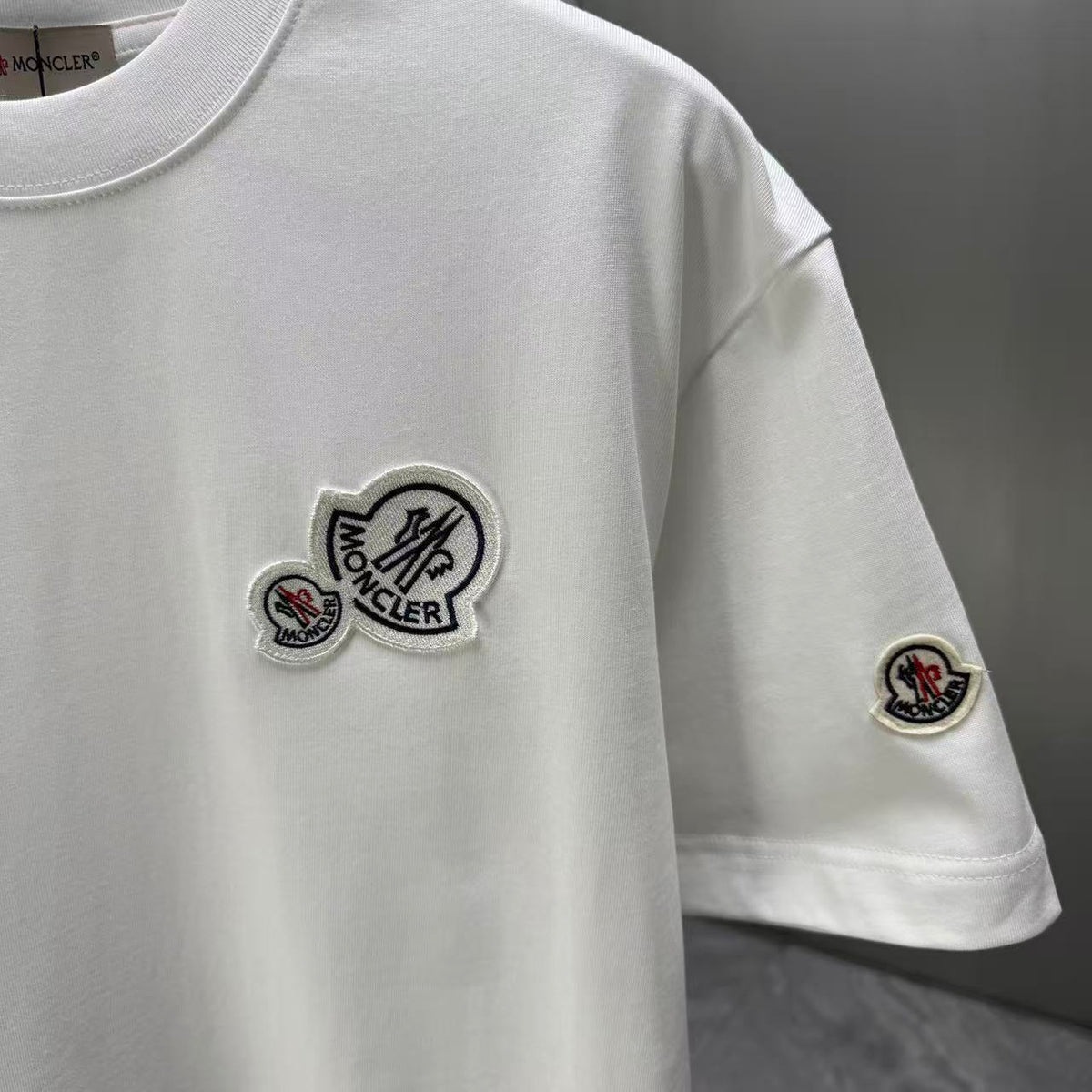 Moncler Double Badge T-Shirt White