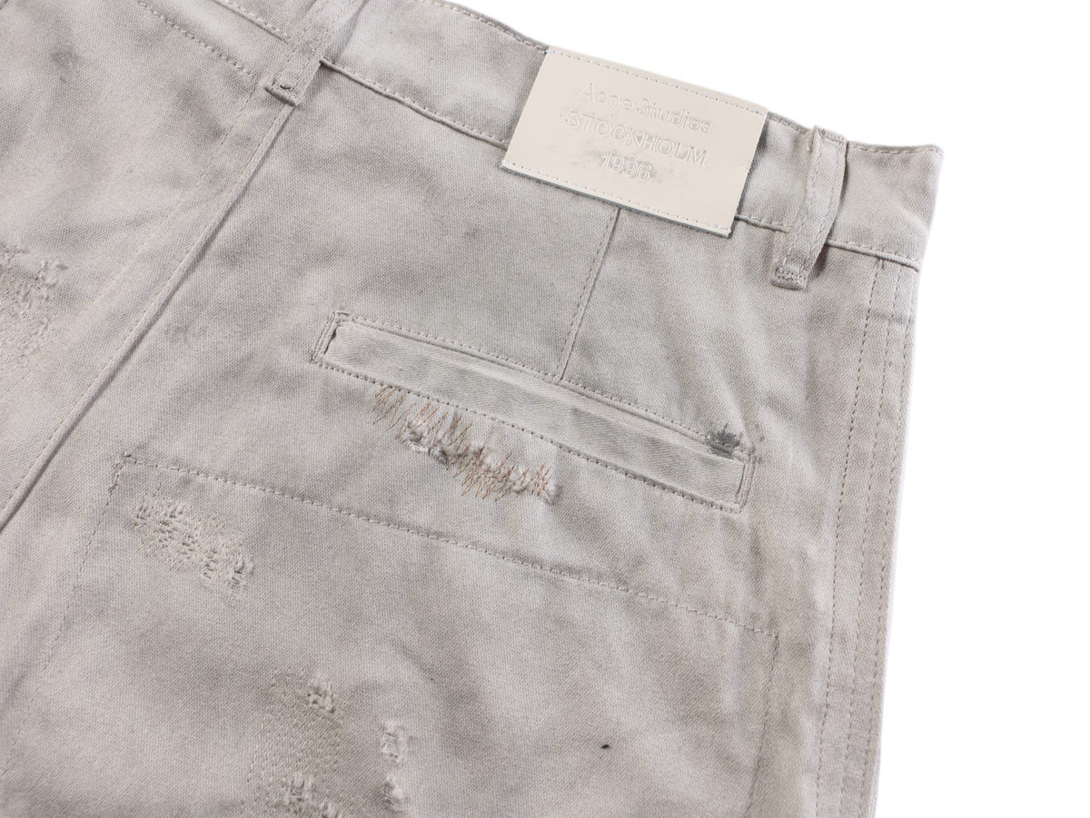 Acne Studios Distressed Washed‑Out Wide‑Leg Trousers